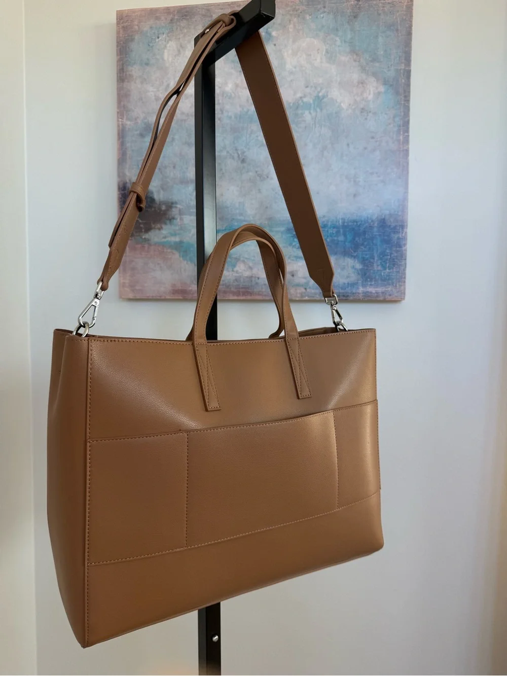 CALPAK Haven 16 Laptop Tote Bag Toffee Brown Tan Work Travel Commuter Office